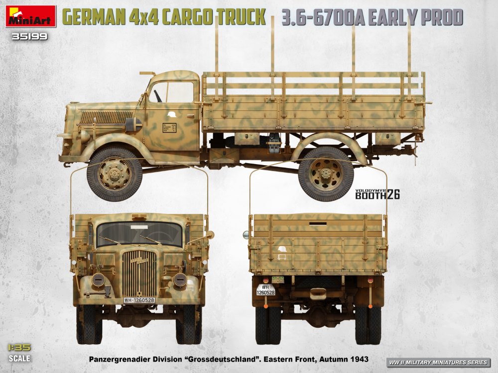 GERMAN 3T 4×4 CARGO TRUCK 3.6-6700A EARLY PROD – Image 51