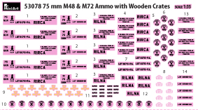 75mm M48 & M72 AMMO WITH WOODEN CRATES – Image 2