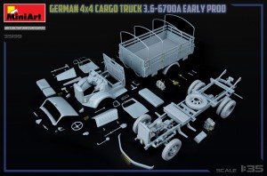 GERMAN 3T 4×4 CARGO TRUCK 3.6-6700A EARLY PROD – Image 4