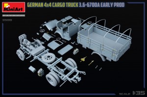 GERMAN 3T 4×4 CARGO TRUCK 3.6-6700A EARLY PROD – Image 5