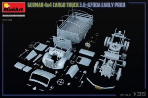 GERMAN 3T 4×4 CARGO TRUCK 3.6-6700A EARLY PROD – Image 6