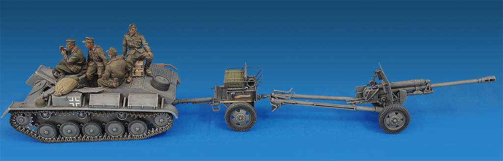 GERMAN ARTILLERY TRACTOR T-70(r) AND 7,62cm FK 288(r) w/CREW – Image 2