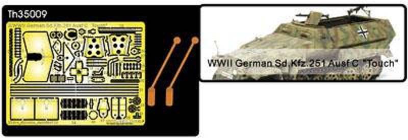 WWII German Sd.Kfz.251 Ausf.C "TOUCH"